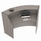 Linea Italia Reception Desk 32 in D X 46 in H, 72 in W X Thermofused Laminate, Ash ZUD290 - alternate 4